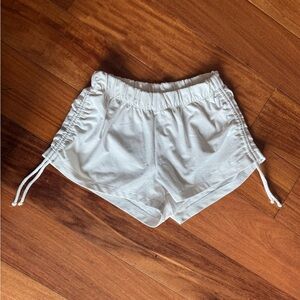 5 Dancewear Airbrush White Athletic Shorts with Side Adjustable Length.